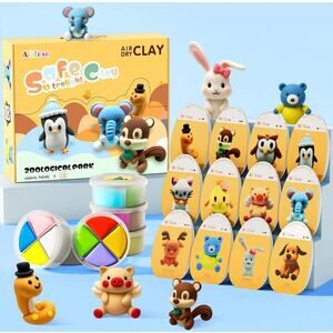 Air Dry Clay Kit, Theme: Zoological Park (Animal Theme x 12) NEW by ARTpar